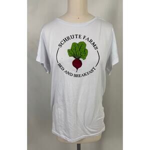 The Office Schrute Farms Bed & Break Shirt 2X White Ripple Junction Dwight Beets